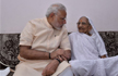 Modi takes blessings of mother on 66th birthday